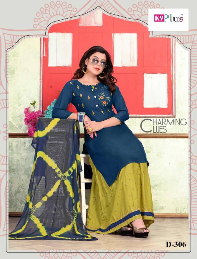 K9 Plus Renisha Latest Embroidery Rayon Redymade Collection